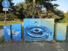 Wassertropfen-Graffito